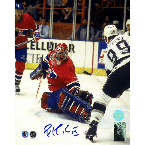 Patrick Roy Montreal Canadiens Signed Finals Save vs Gretzky 8x10 Photo (AJ Sports Auth)