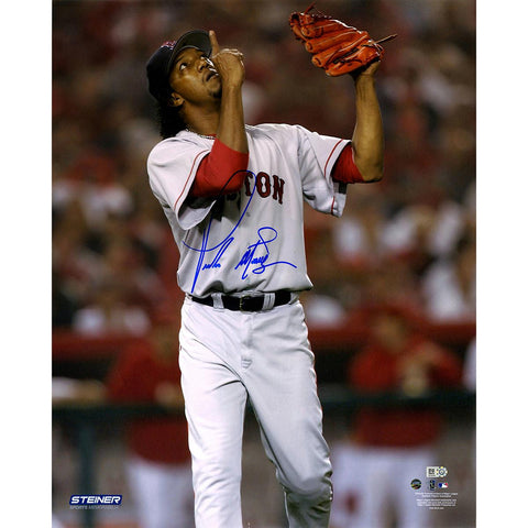 Pedro Martinez Signed Boston Red Sox Pointing to Sky 16x20 Photo (MLB Auth)