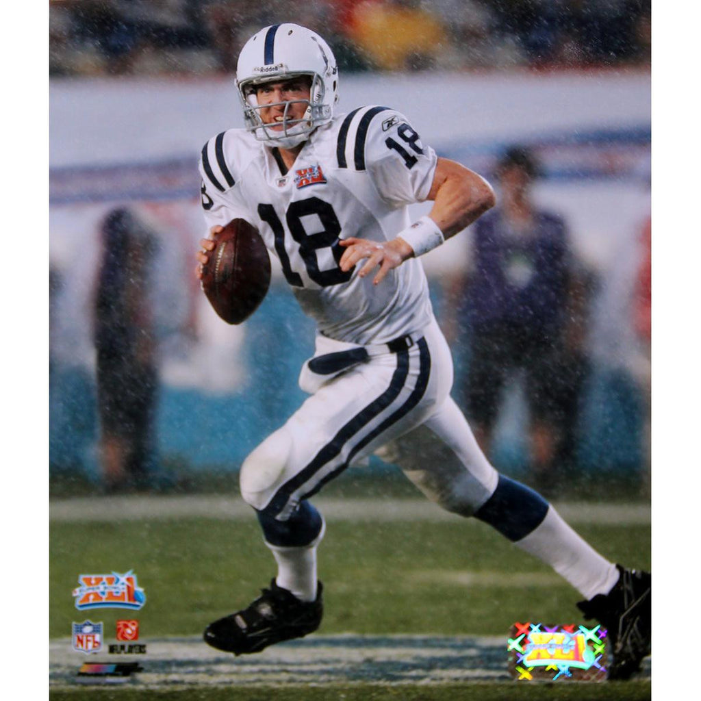 Peyton Manning Super Bowl XLI Rolling Out 8x10