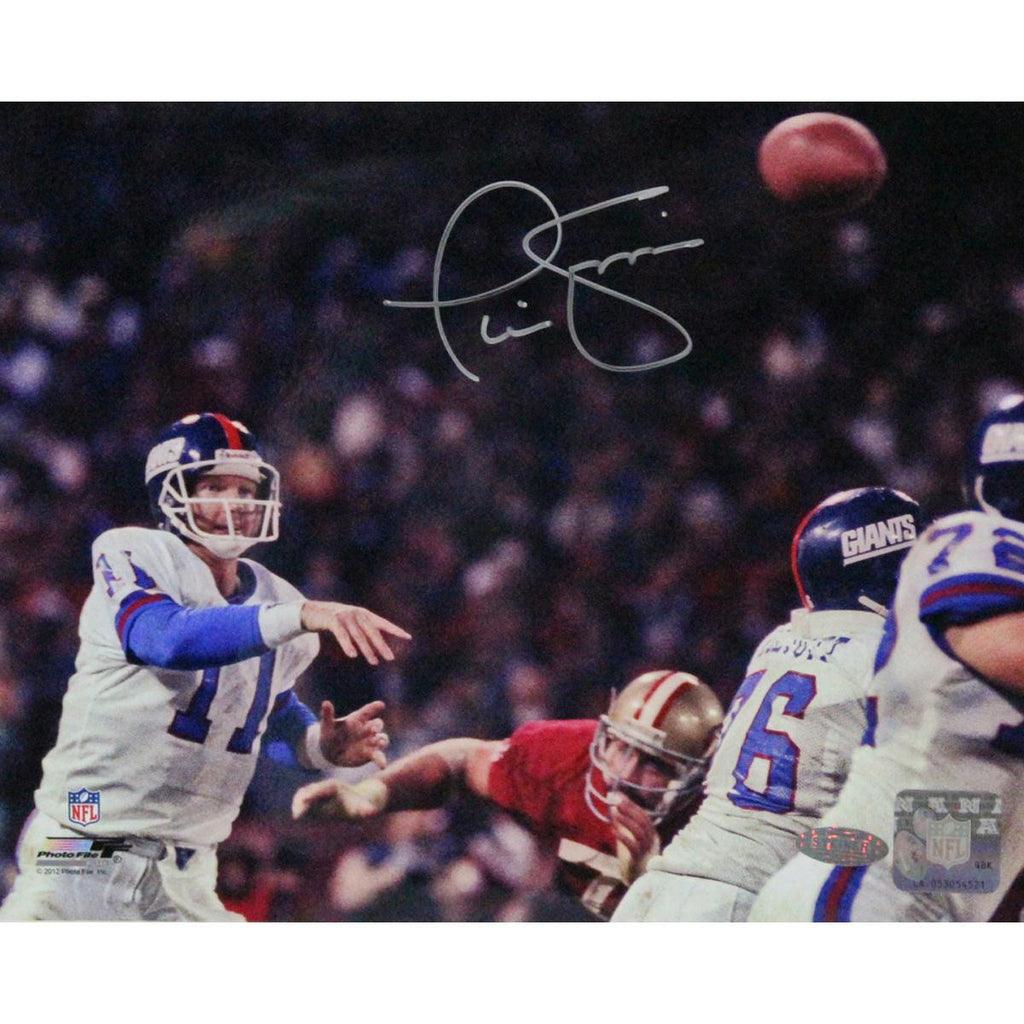 Phil Simms Signed 8x10 Photo vs San Francisco 49ers