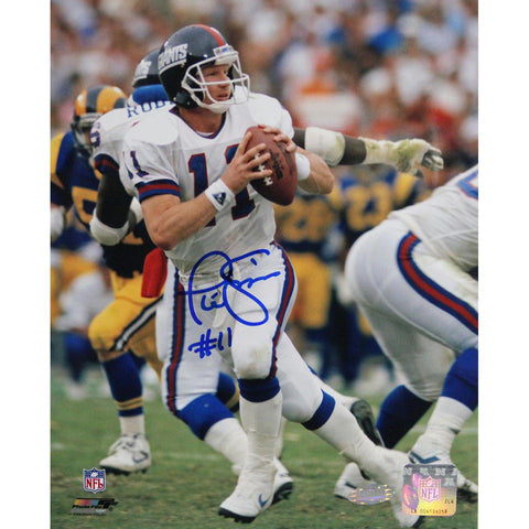 Phil Simms Signed Passing vs Rams 8x10 Photo