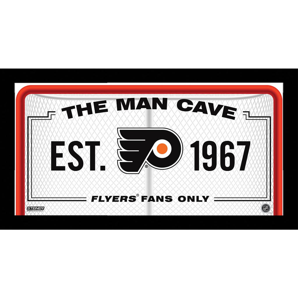 Philadelphia Flyers Man Cave Sign 10x20 Framed Photo