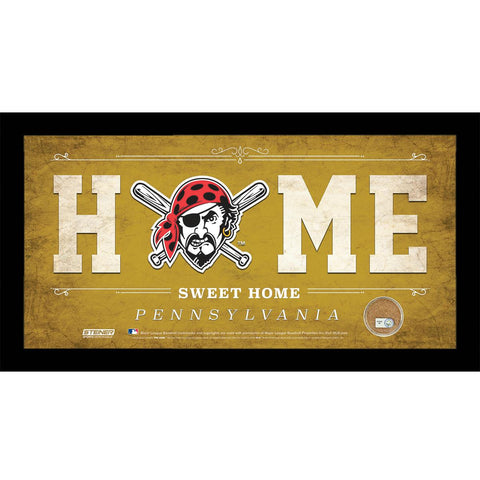 Pittsburgh Pirates 10x20 Home Sweet Home Sign with Game-Used Dirt from PNC Park