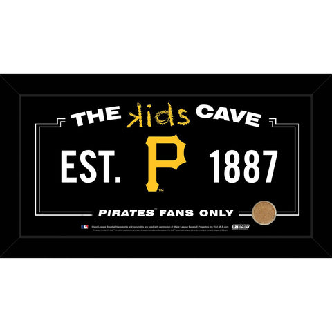 Pittsburgh Pirates 10x20 Kids Cave Sign w Game Used Dirt from PNC Park