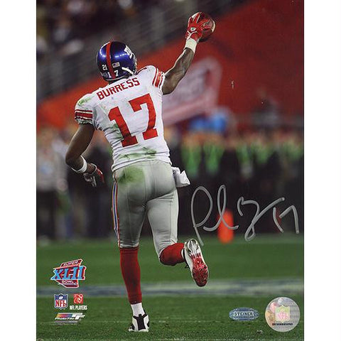 Plaxico Burress SB XLII Running Down Field After TD 16X20 Photo