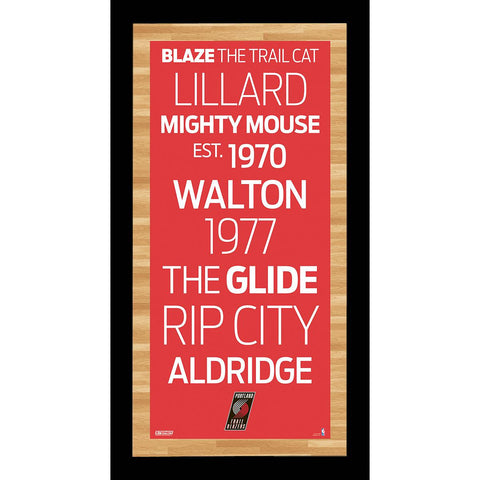 Portland Trail Blazers Subway Sign Wall Art 9.5x19 Photo