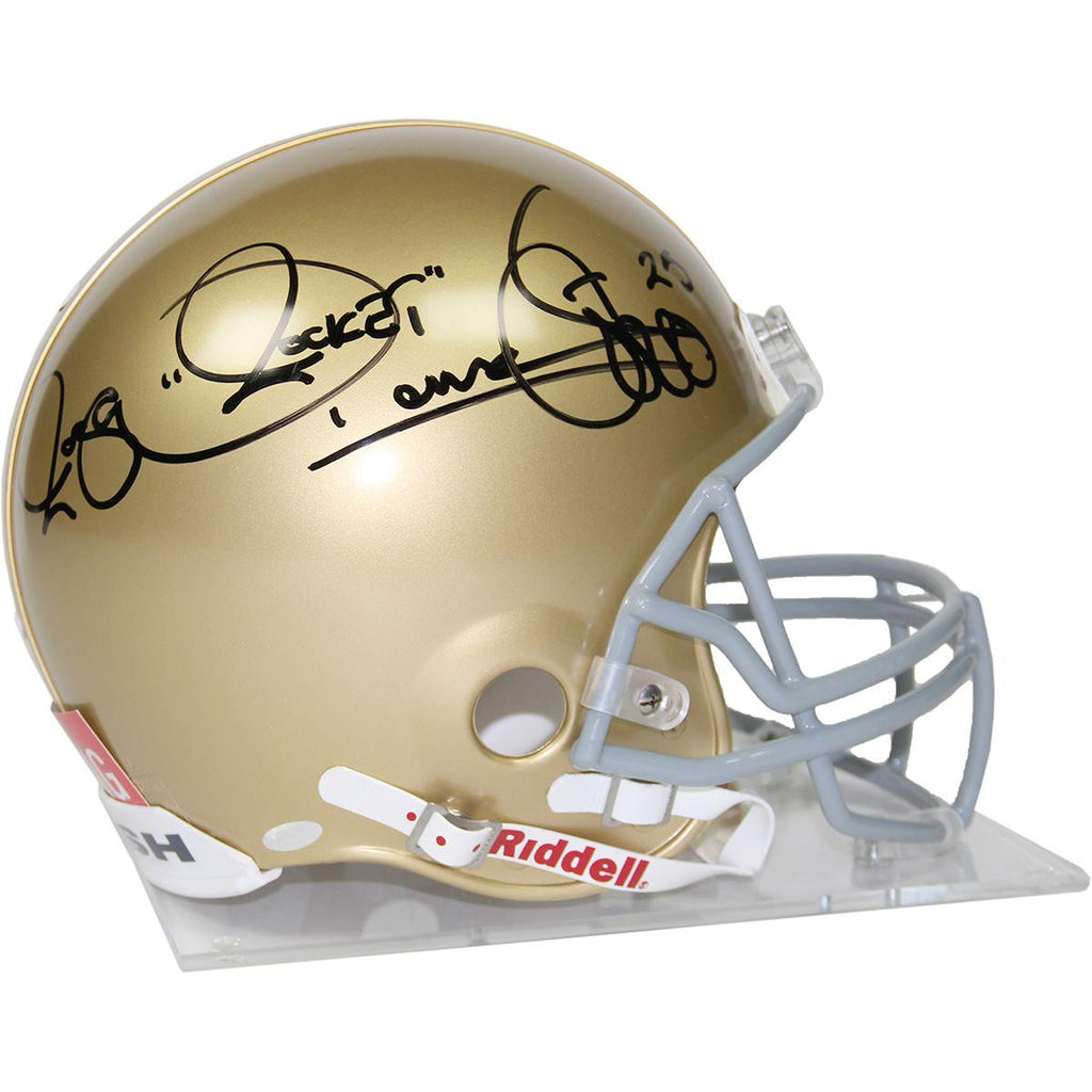 Raghib Rocket Ismail Signed Notre Dame Authentic Helmet