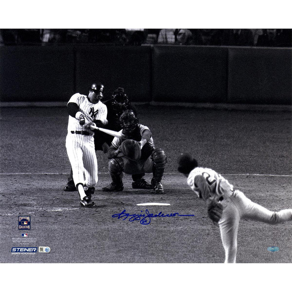 Reggie Jackson Signed 1977 WS Home Run Off Sosa 16x20 Photo (MLB Auth)