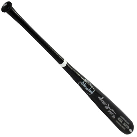 Reggie Jackson Signed Game Model Black Adirondack Bat w HOF 93Insc. (MLB Auth)