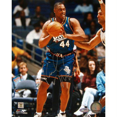 Rick Mahorn Pistons Blue Jersey vs Magic Vertical 8x10