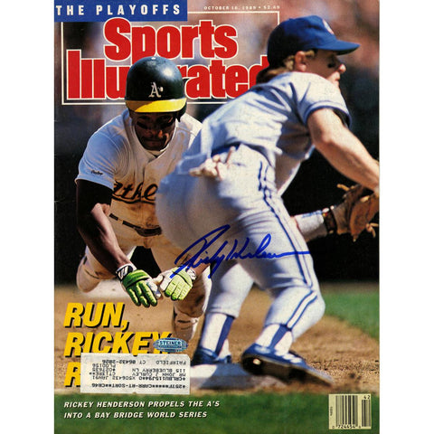 Rickey Henderson Signed 101689 Sports Illustrated Magazine