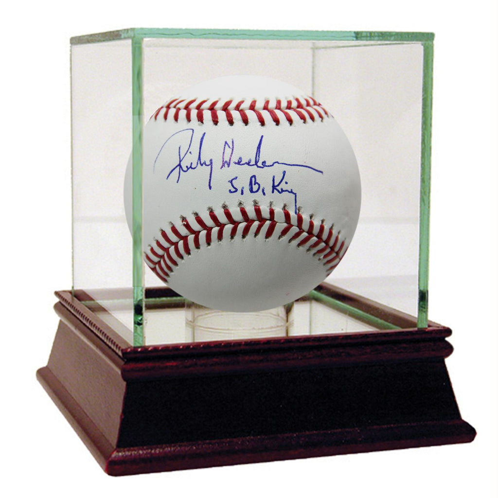 Rickey Henderson Signed MLB Baseball w S.B King Insc.