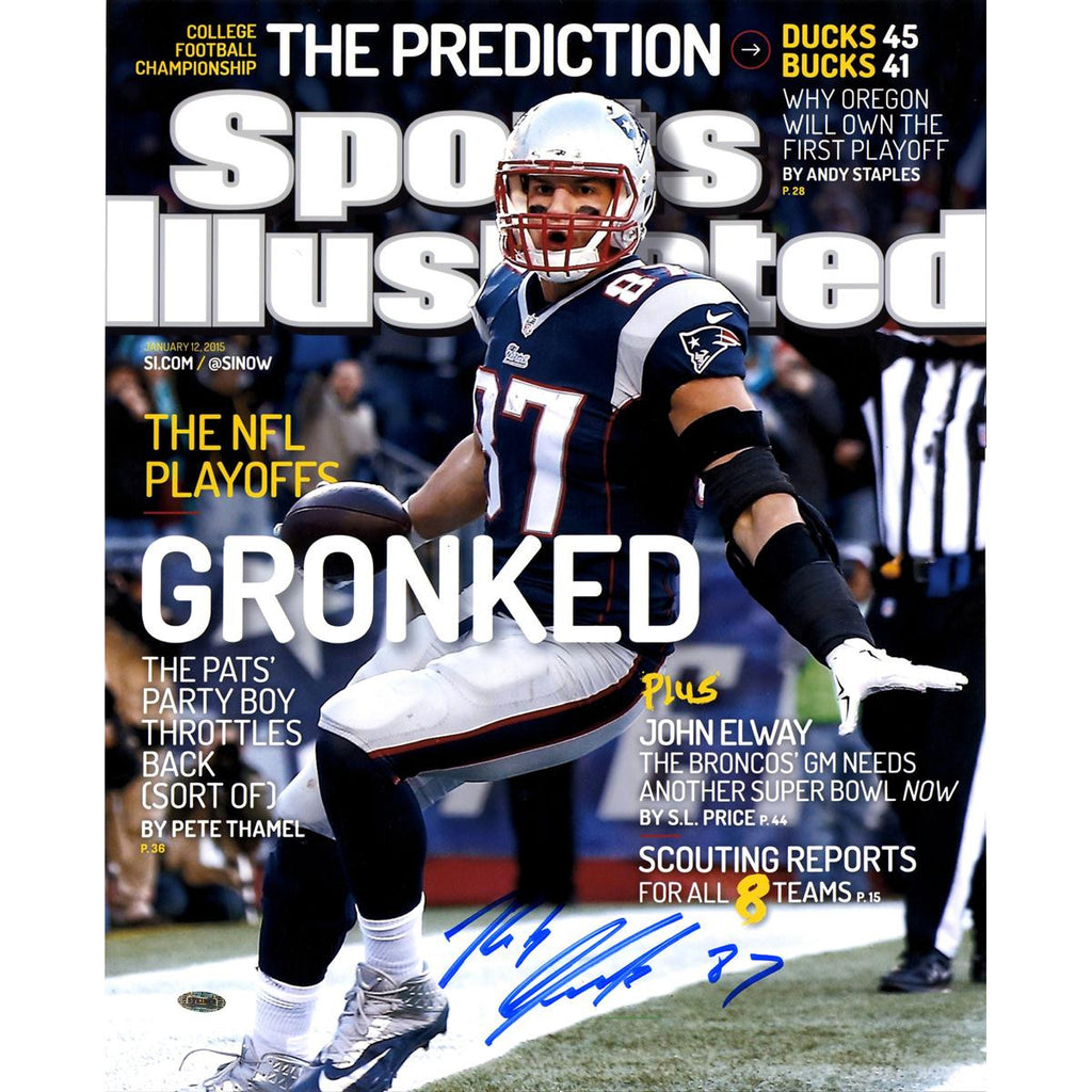 Rob Gronkowski Signed Sports Illustrated Cover-January 12 2015 16x20 Photo Limited to 49