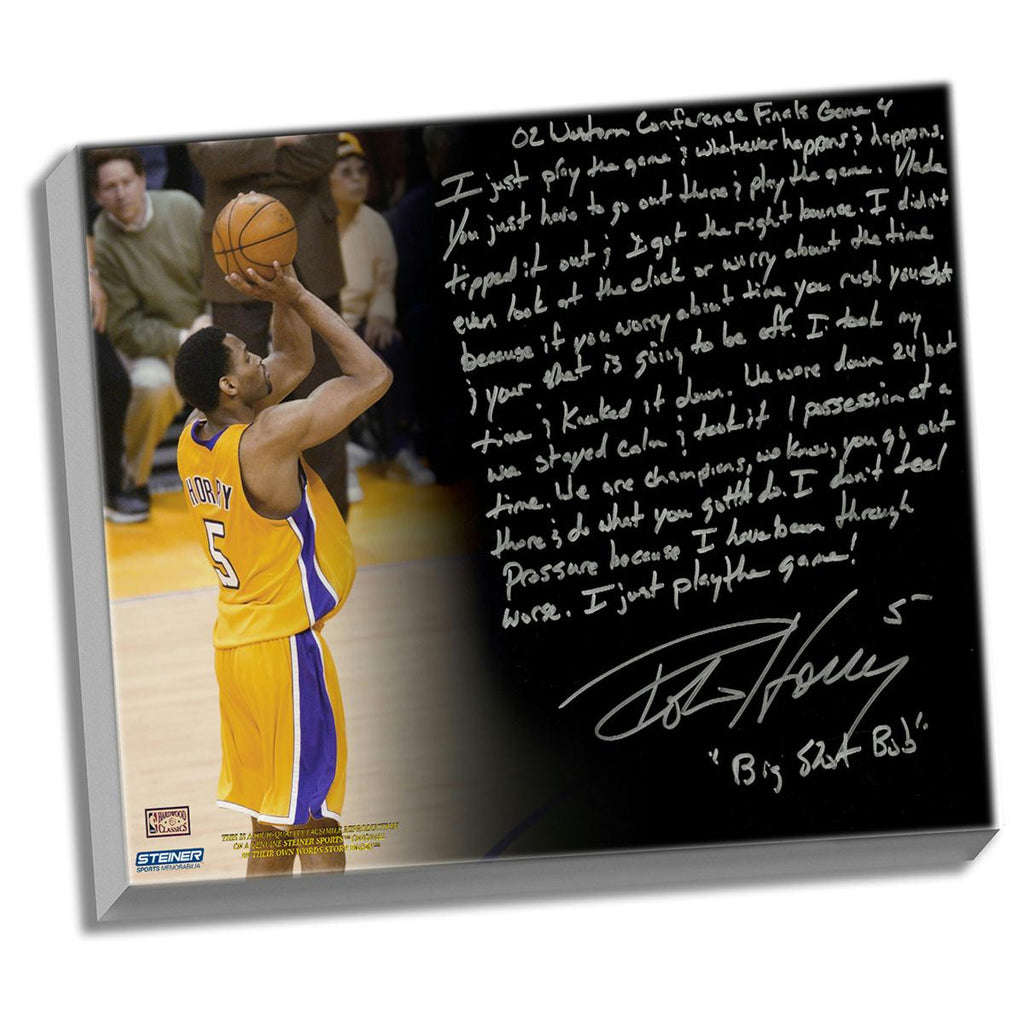Robert Horry Facsimile Big Shot Rob Story Stretched 16x20 Story Canvas