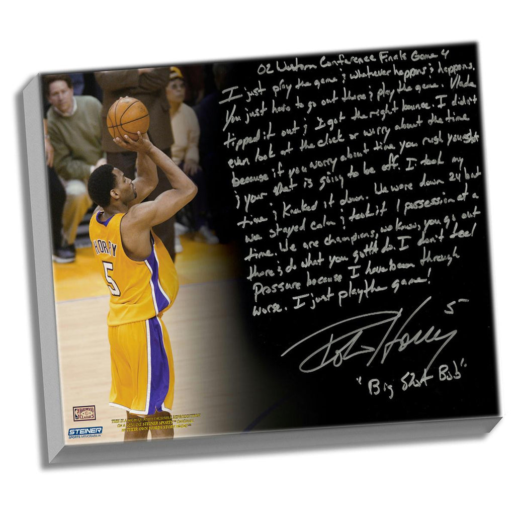 Robert Horry Facsimile Big Shot Rob Stretched 22x26 Story Canvas