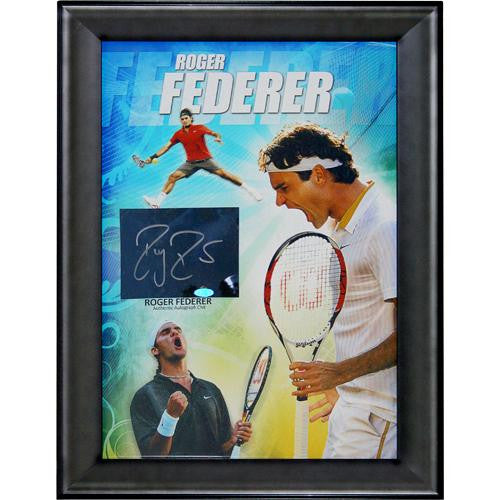 Roger Federer Cut Signature Framed 14x20 Collage