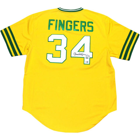 Rollie Fingers Oakland Athetics Authentic Jersey w HOF insc (MLB Auth)