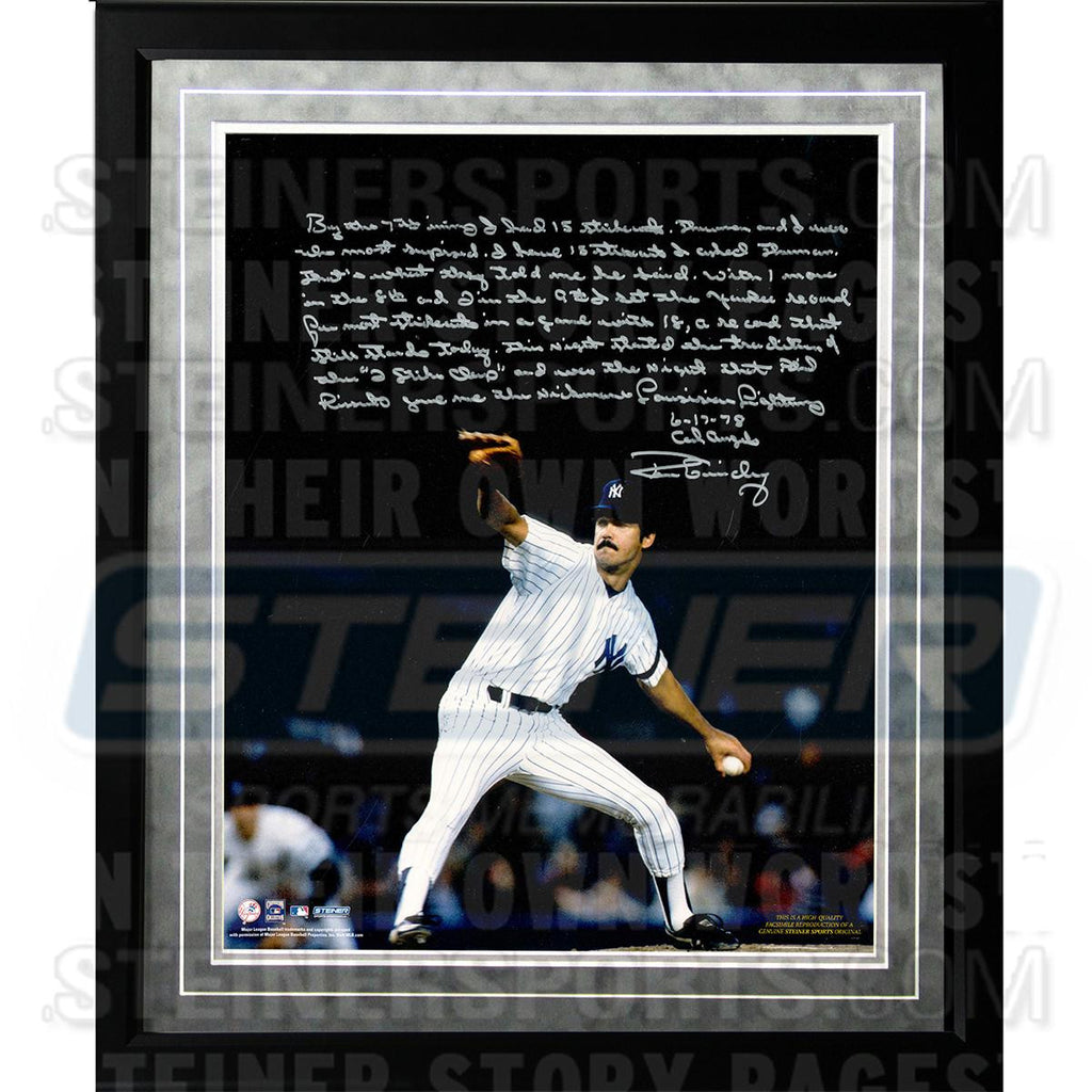 Ron Guidry Facsimile 18 K Game Framed Metallic 16x20 Story Photo