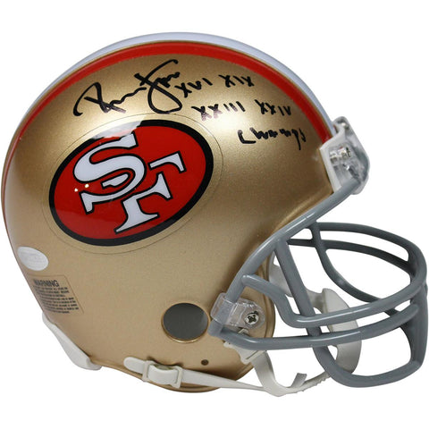 Ronnie Lott Signed San Francisco 49ers Mini Helmet w SB XVI XIX XXIII XXIV Champs Insc