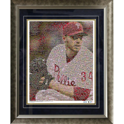 Roy Halladay Philadelphia Phillies Mosaic Framed 20x24 Photo (Ltd of 1000)