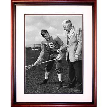 Roy Simmons Sr. Coaching Roy Simmons Jr. Syracuse Lacrosse Framed 16x20 Photo