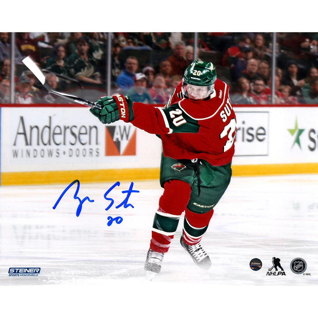 Ryan Suter Minnesota Signed Slap Shot Against Los Angeles Kings 8x10 Photo