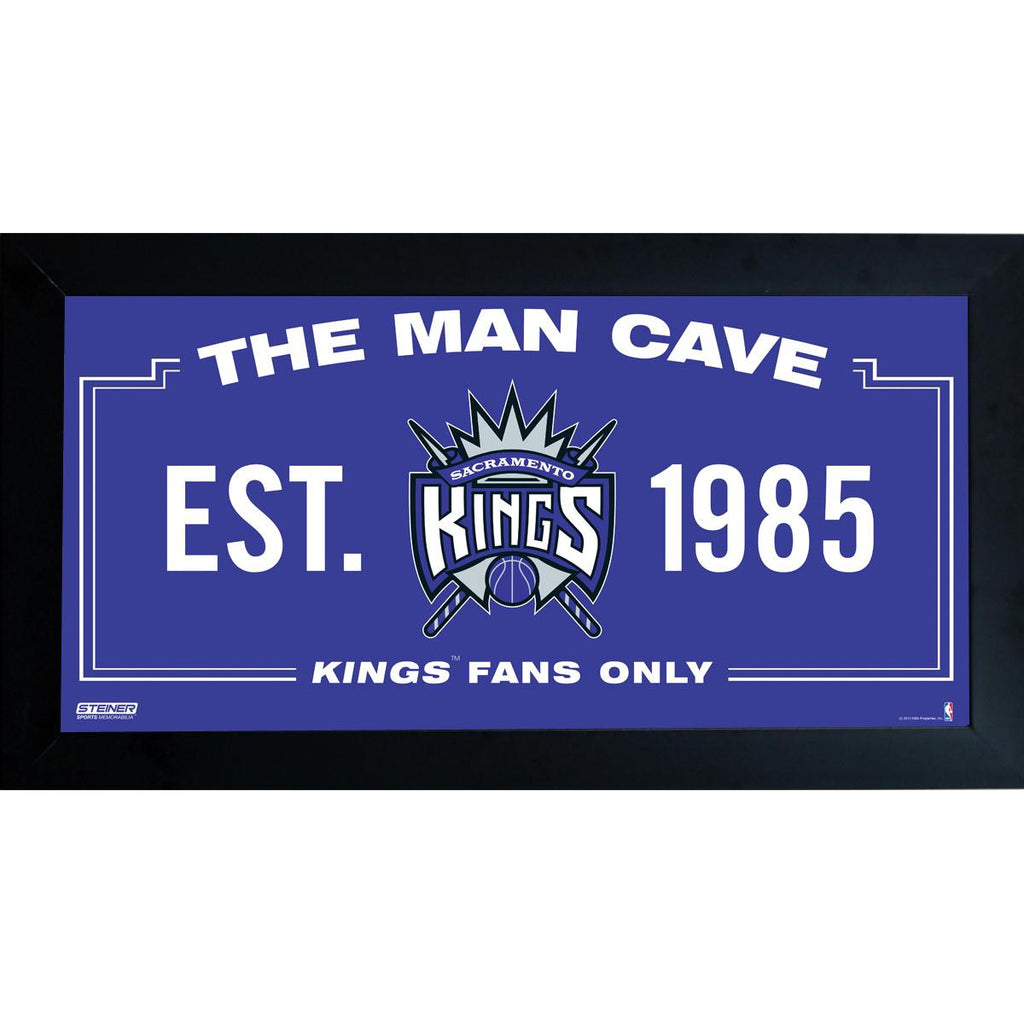 Sacremento Kings Man Cave Sign 10x20 Framed Photo