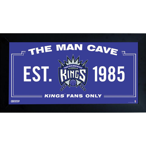 Sacremento Kings Man Cave Sign 10x20 Framed Photo