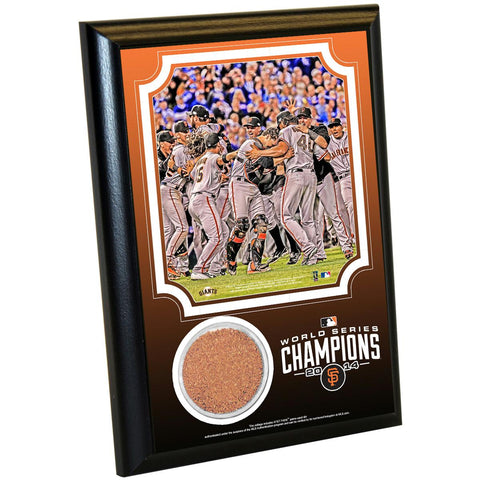 San Francisco Giants 2014 World Series 4x6 Celebration Dirt Plaque