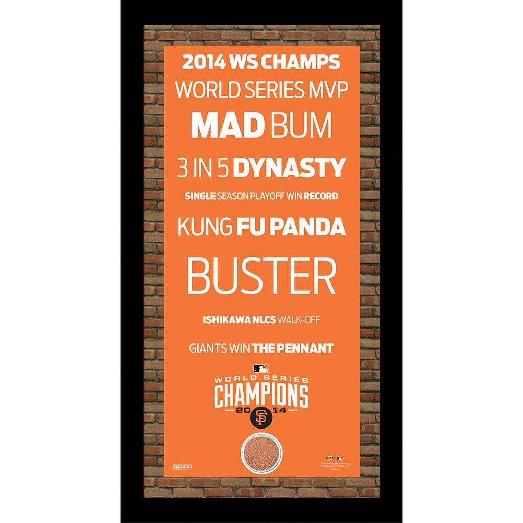 San Francisco Giants 2014 World Series 9.5x19 Subway Sign w Dirt