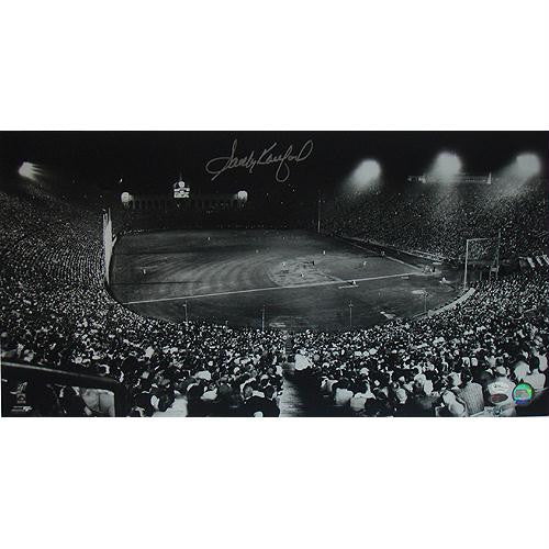 Sandy Koufax Dodgers Night Game at Los Angeles Coliseum 12x23 Photo (MLB Auth)