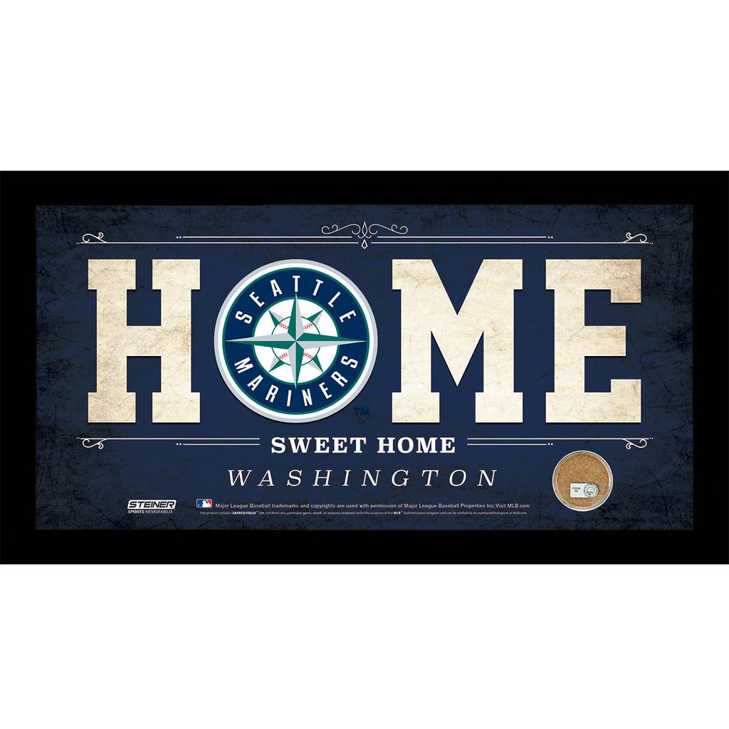 Seattle Mariners 10x20 Home Sweet Home Sign with Game-Used Dirt from Safeco Field