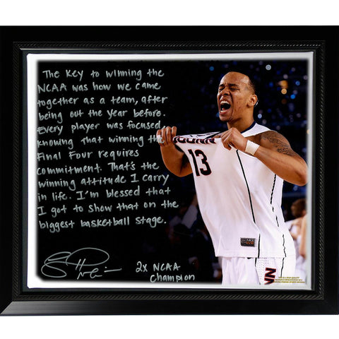 Shabazz Napier Facsimile NCAA Champs Stretched Framed 22x26 Story Canvas