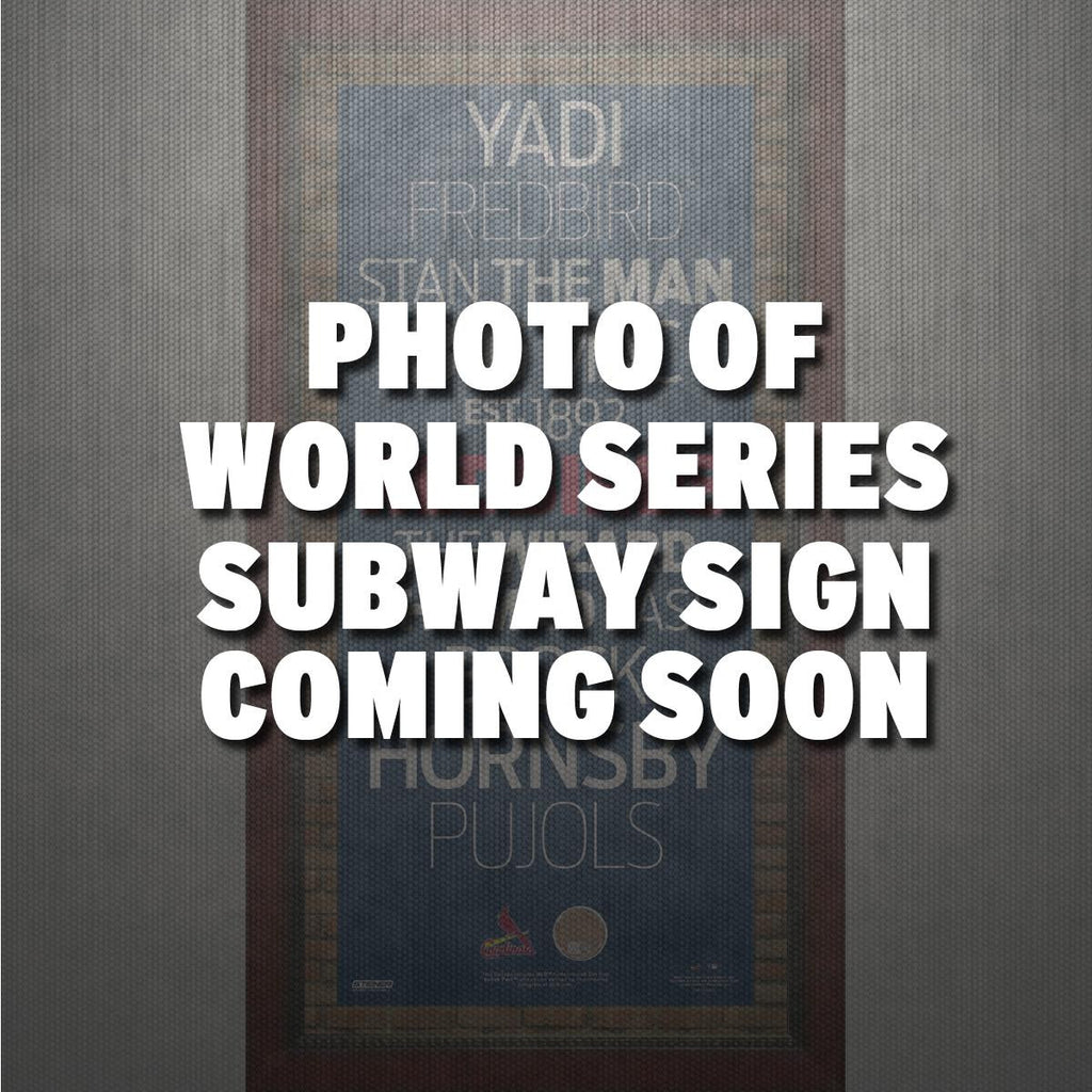 St Louis Cardinals 2013 World Series Champs 9.5x19 Framed Subway Sign