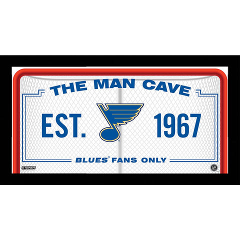 St. Louis Blues Man Cave Sign 10x20 Framed Photo