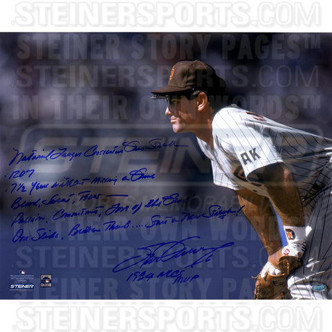 Steve Garvey San Diego Padres Stands Ready 16x20 Story Photo w Insc. (Signed in Blue)