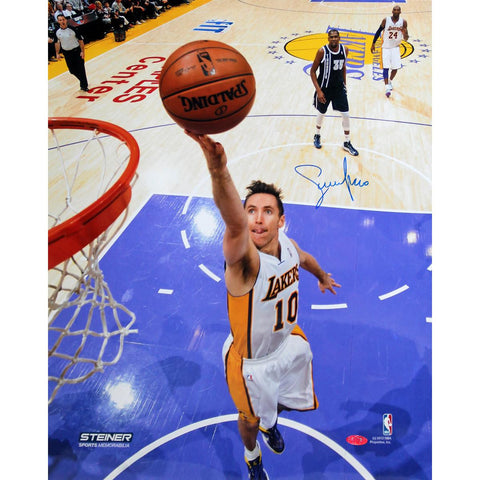 Steve Nash Layup Against The Oklahoma City Thunder Signed 16x20 Photo