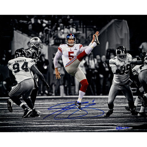 Steve Weatherford Super Bowl Punting 16x20 Photo (Signed By Hauser)