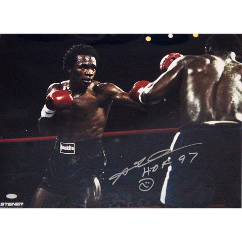 Sugar Ray Leonard Fight vs Kevin Howard Signed 16x20 Photo w HOF Insc