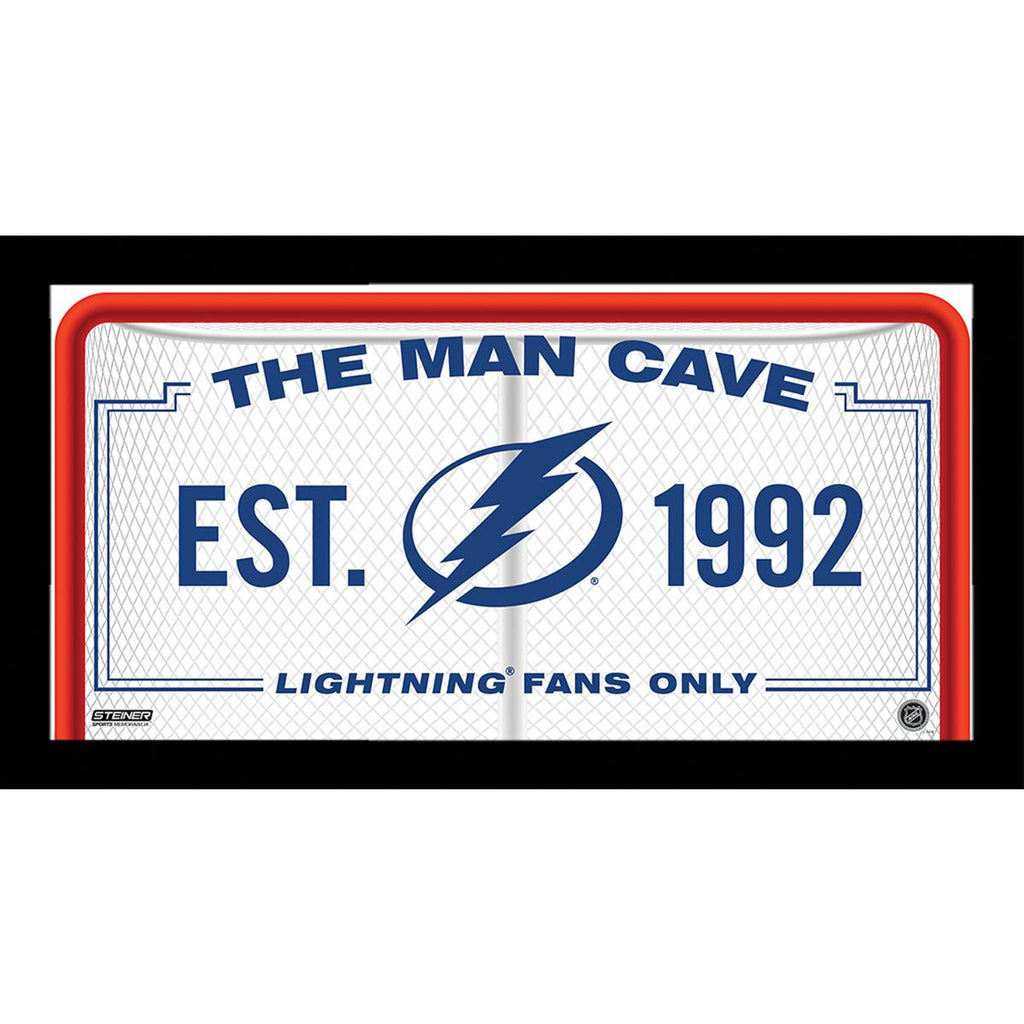 Tampa Bay Lightning Man Cave Sign 10x20 Framed Photo