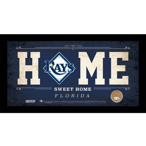 Tampa Bay Rays 10x20 Home Sweet Home Sign with Game-Used Dirt from Tropicana Field