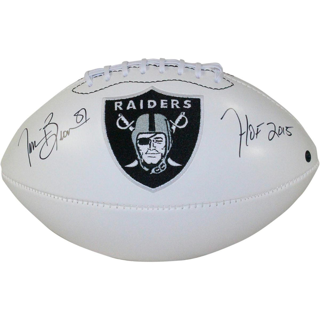 Tim Brown Signed Oakland Raiders White Panel Football w HOF 2015 Insc.