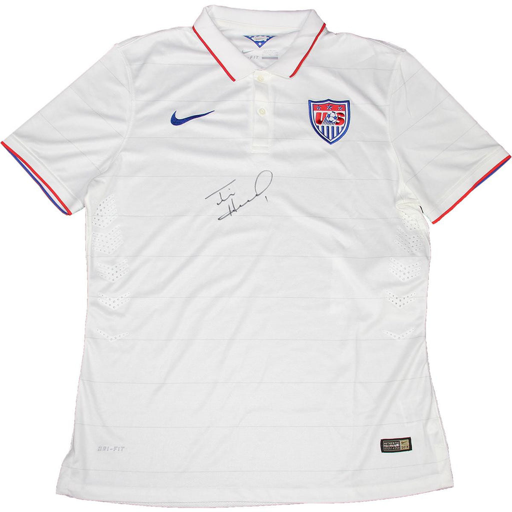 Tim Howard Signed USA White Collar USNT Jersey (JSA)