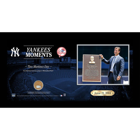 Tino Martinez Day at Yankee Stadium 10x20 Collage w Game Used Dirt