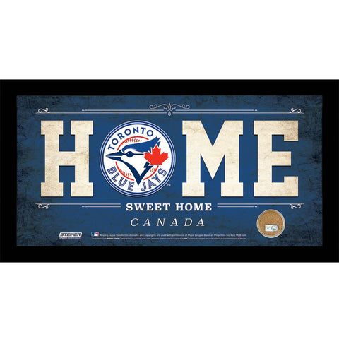 Toronto Blue Jays 10x20 Home Sweet Home Sign with Game-Used Dirt from Rogers Centre