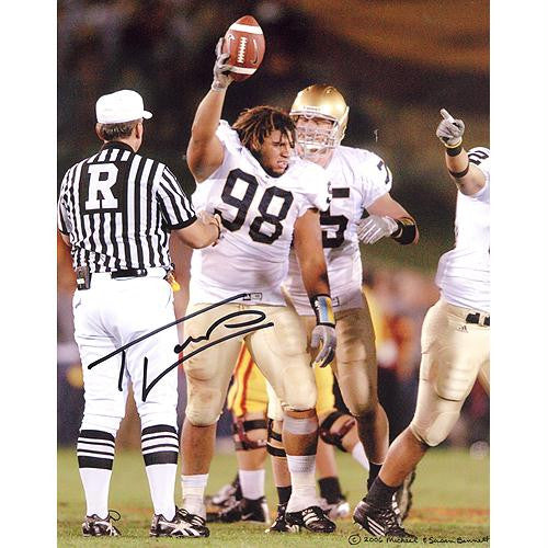 Trevor Laws Holding a Football 11x14 Photo