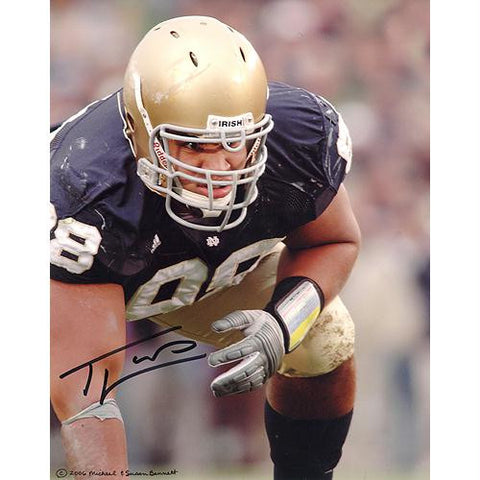 Trevor Laws in a Three Point Stance 11x14 Photo