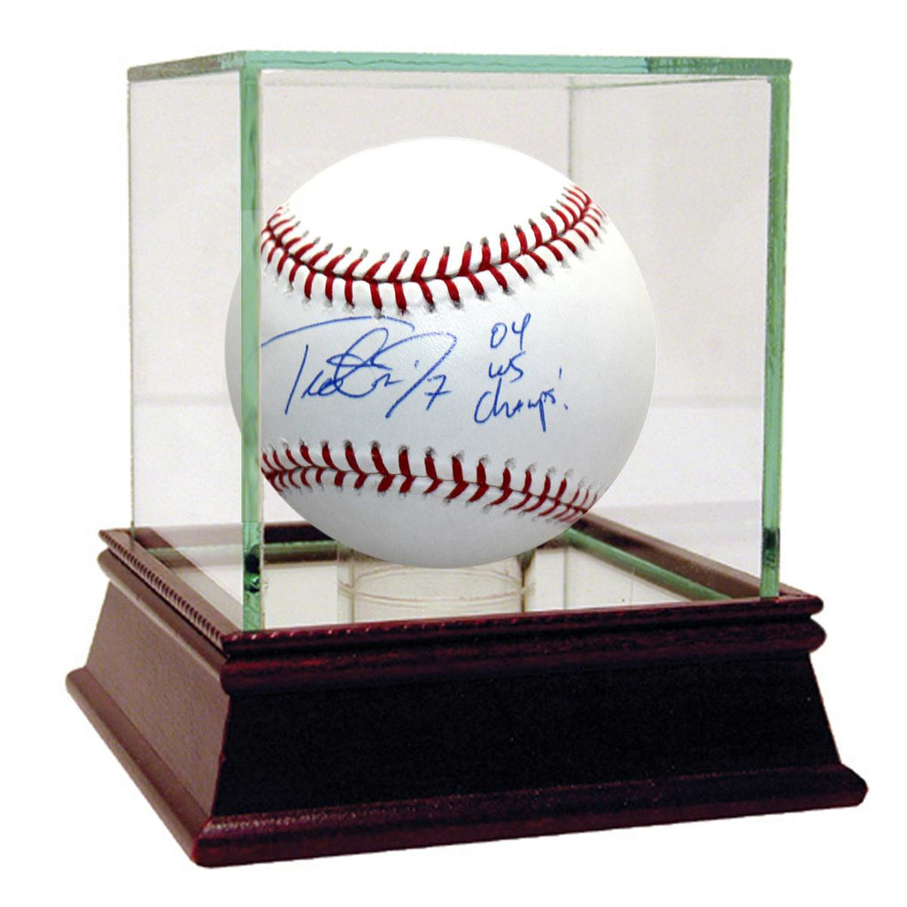 Trot Nixon Signed MLB Baseball w 04 WS ChampsInsc.