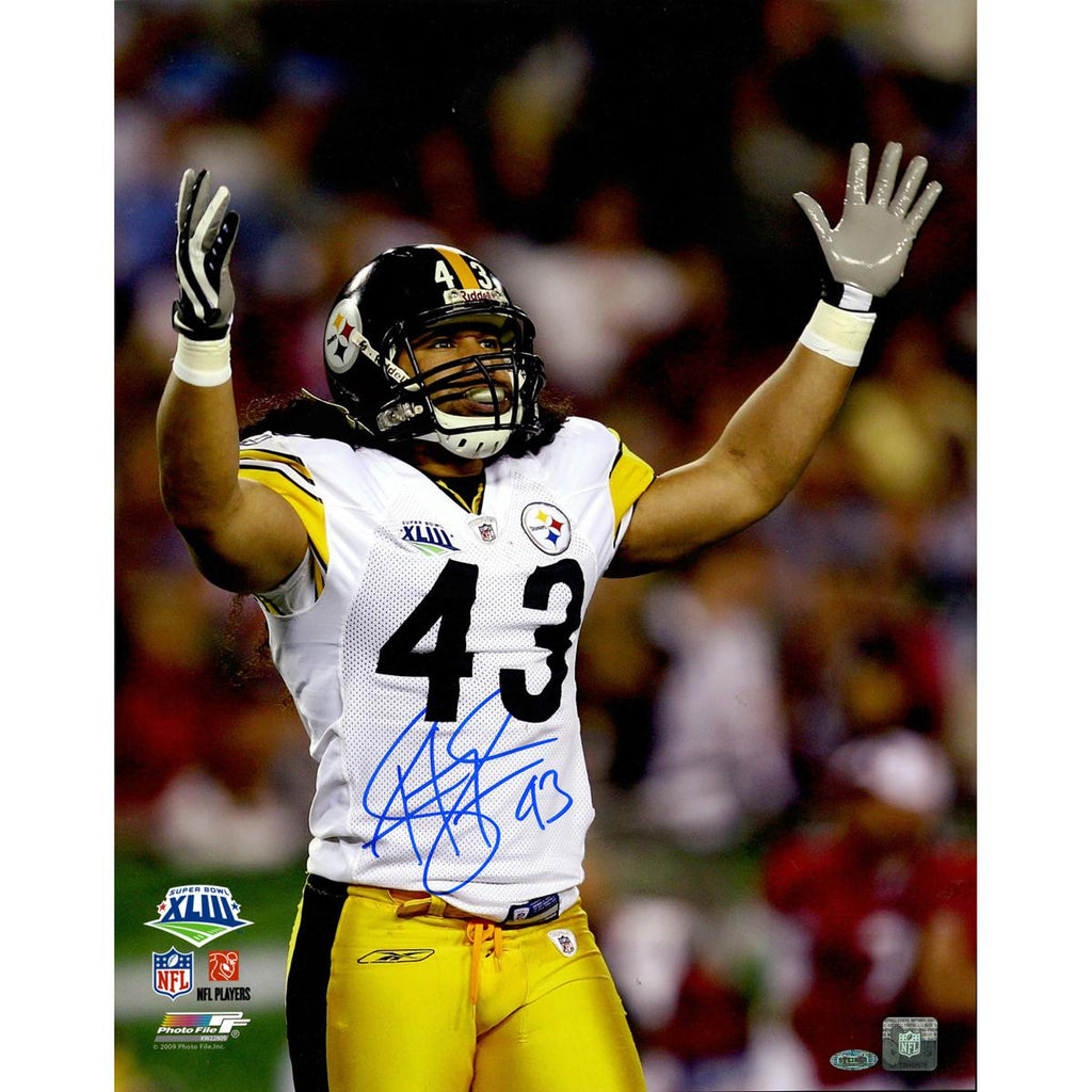 Troy Polamalu Signed Signaling Touchdown 16x20 Photo