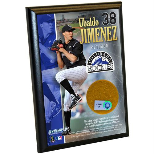 Ubaldo Jimenez 4X6 Dirt Plaque